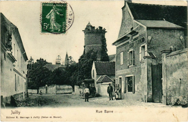 Carte postale ancienne Juilly - Rue Barre  à Juilly