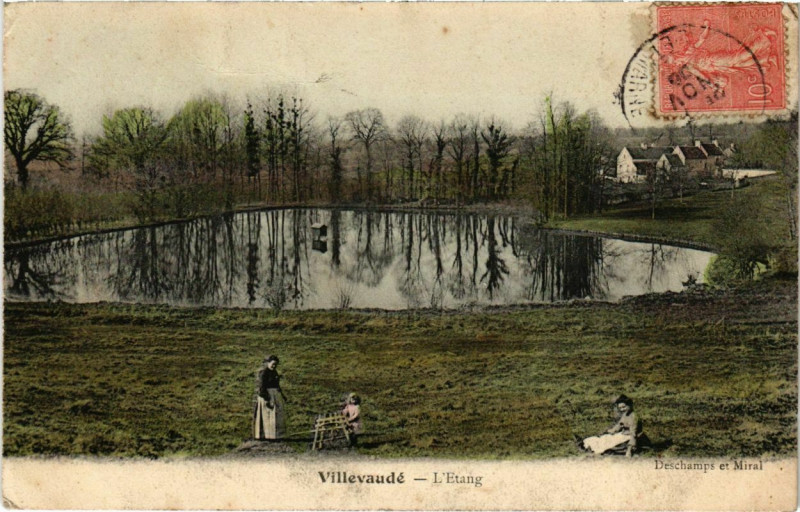Carte postale ancienne Villevaude - L'Etang  à Villevaudé