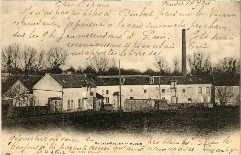 Carte postale ancienne Guignes-Rabutin - Moulin  à Guignes