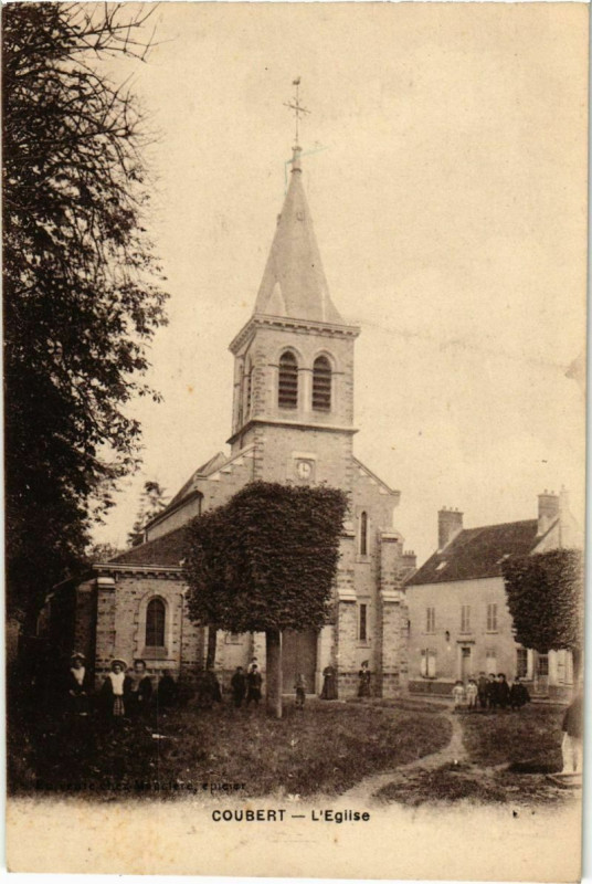 Carte postale ancienne Coubert - L'Eglise  à Coubert