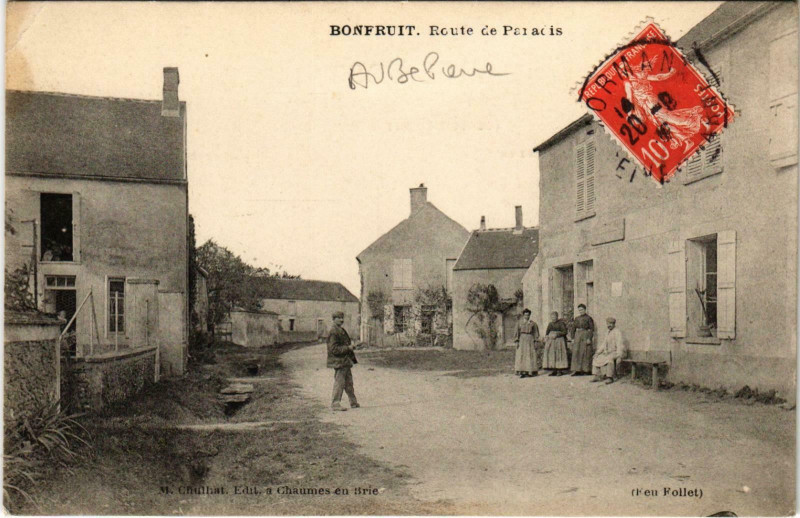 Carte postale ancienne Bonfruit Route de Paradis