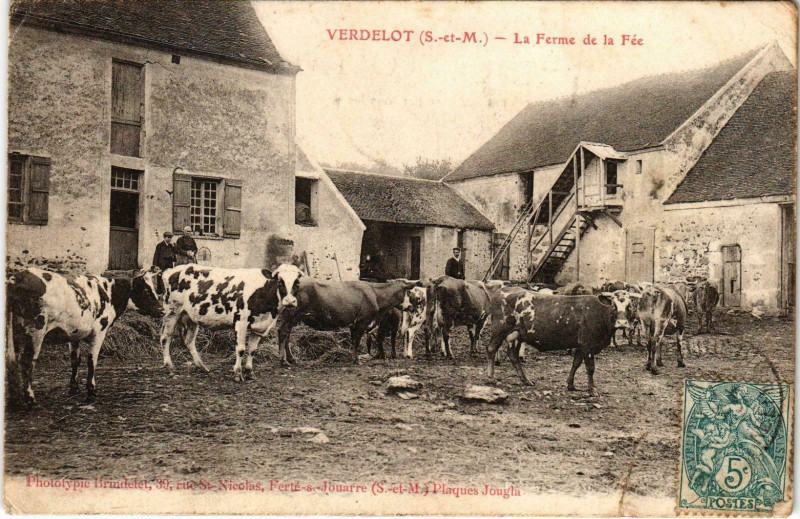 Carte postale ancienne Verdelot La Ferme de la Fée à Verdelot