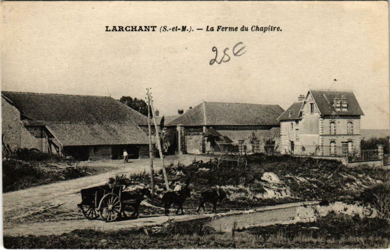 Carte postale ancienne Larchant La Ferme du Chapitre à Larchant