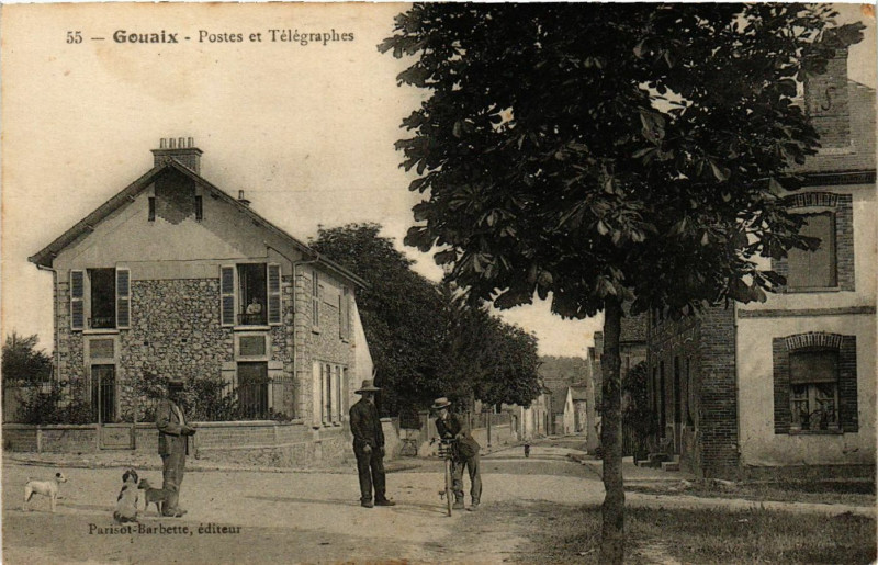 Carte postale ancienne Gouaix - Postes et Telegraphes à Gouaix