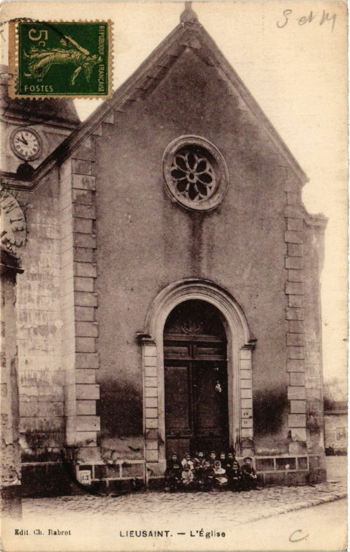 Carte postale ancienne Lisusaint - L'Eglise