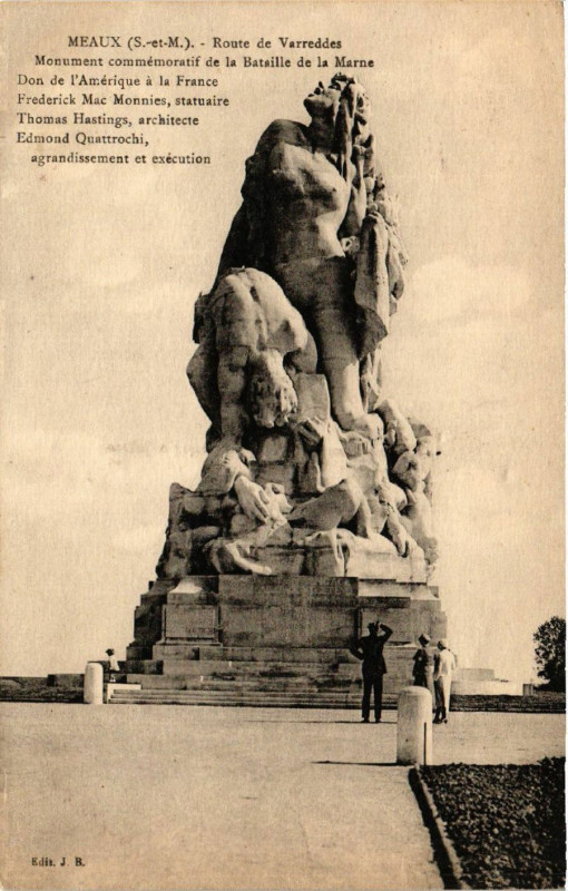 Carte postale ancienne Meaux - Route de Varreddes à Meaux