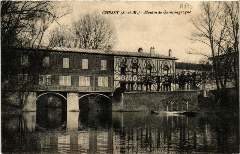 Carte postale ancienne Chessy - Moulin de Quincangroupe à Chessy