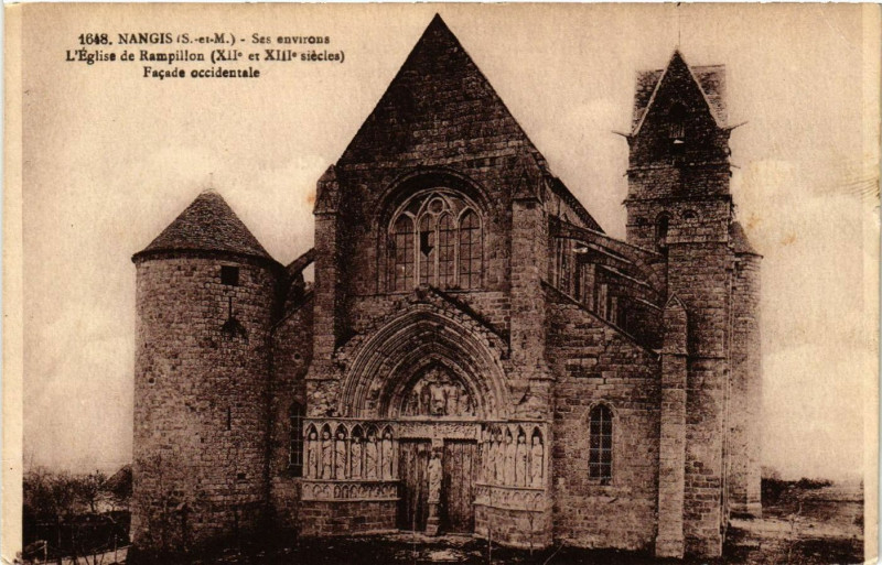 Carte postale ancienne Nangis - Ses Env. - L'Eglise de Rampillon à Nangis