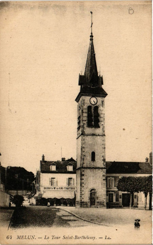 Carte postale ancienne Melun - La Tour St-Barthelemy à Melun