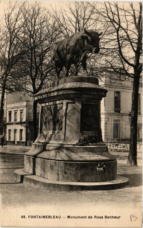 Carte postale ancienne Fontainebleau - Monument de Rosa Bonheur à Fontainebleau