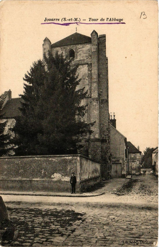 Carte postale ancienne Jouarre - Tour de l'Abbaye à Jouarre
