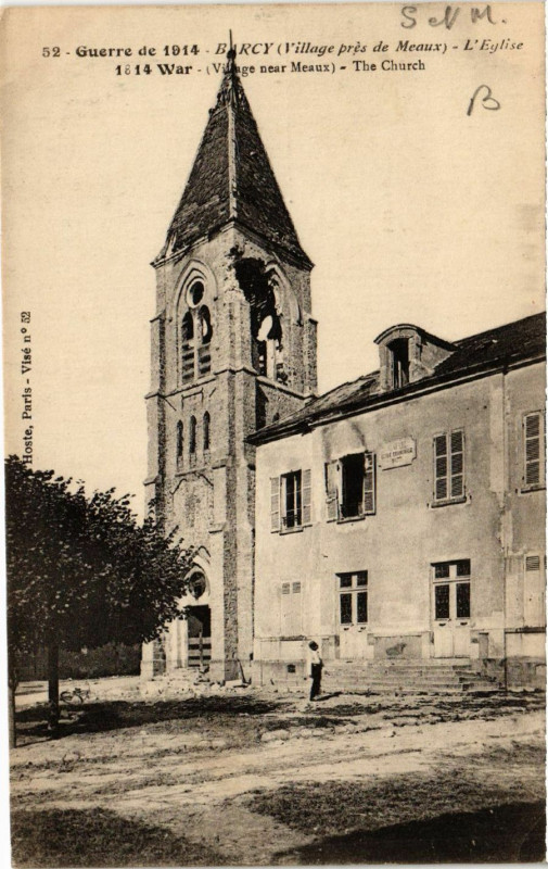 Carte postale ancienne Barcy - L'Eglise à Barcy