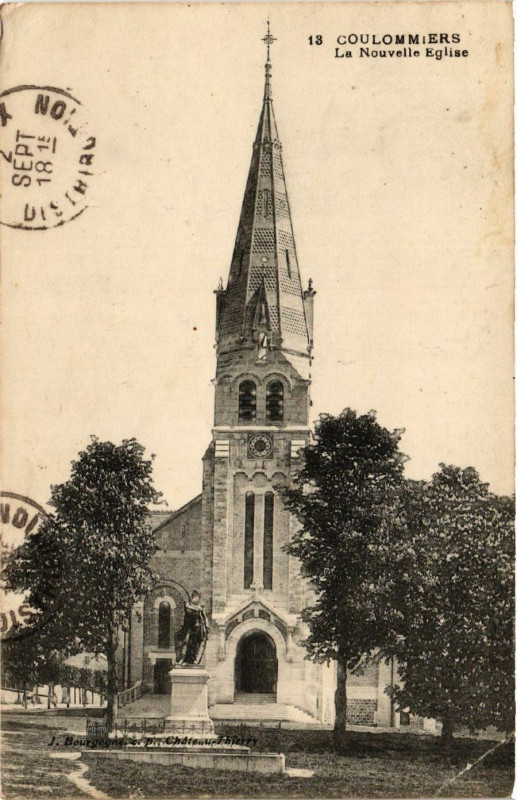 Carte postale ancienne Coulommiers - La Nouvelle Eglise à Coulommiers