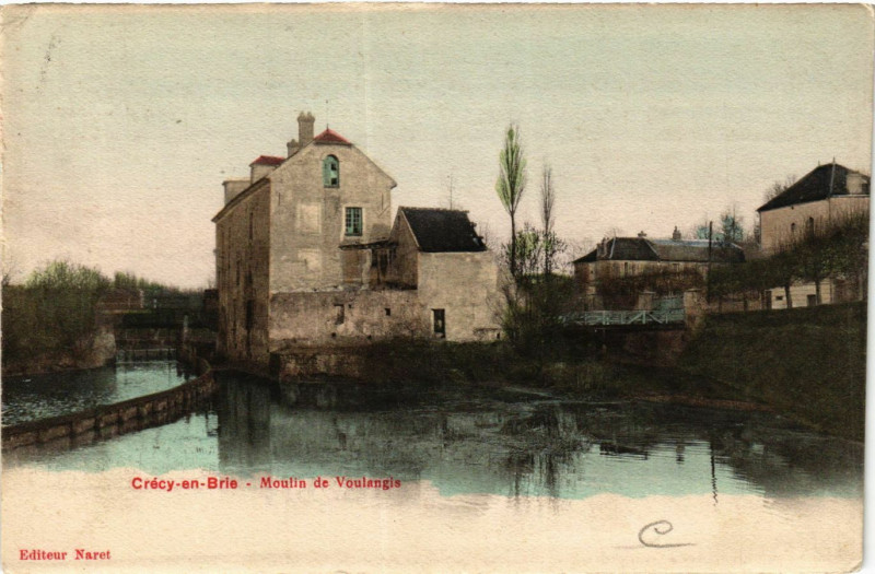 Carte postale ancienne Crecy-en-Brie - Moulin de Voulangis à Voulangis
