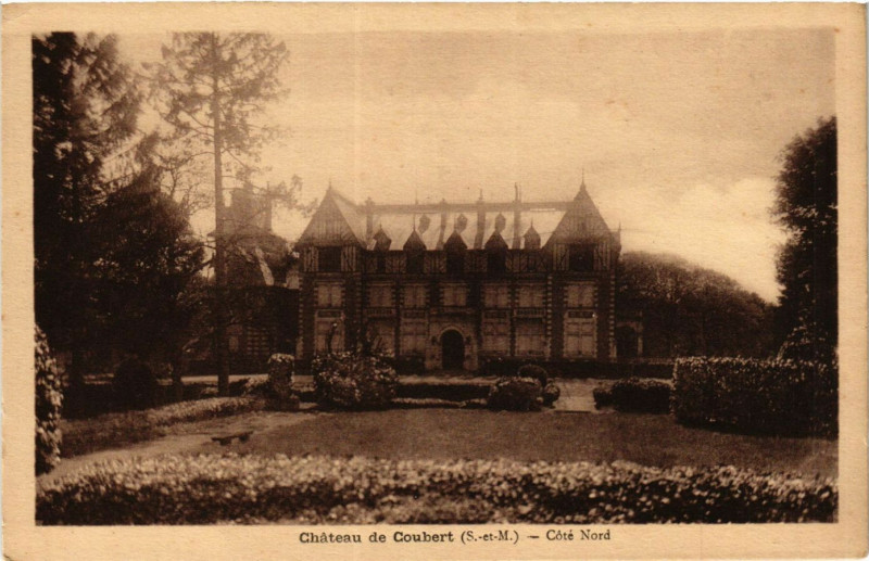 Carte postale ancienne Chateau de Coubert - Cote Nord à Coubert