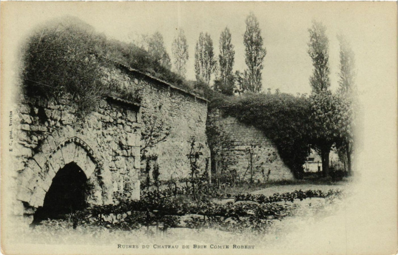 Carte postale ancienne Ruines du Chateau de Brie Comte Robert à Brie-Comte-Robert