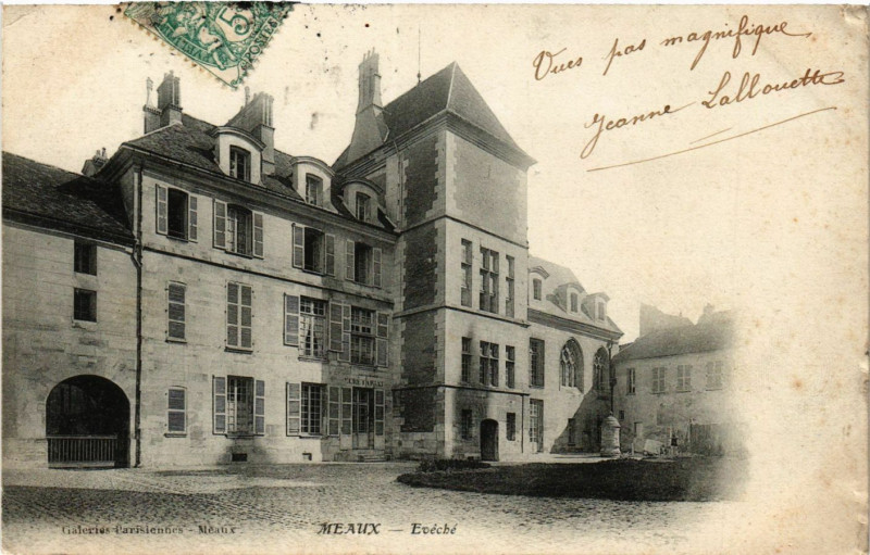 Carte postale ancienne Meaux - Eveche à Meaux