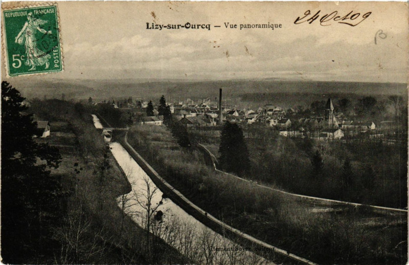 Carte postale ancienne Lizy-sur-Ourcq - Vue panoramique à Lizy-sur-Ourcq