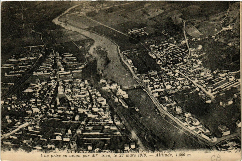 Carte postale ancienne La Ferte-sous-Jouarre - Vue prise en avion par Me Sica à La Ferté-sous-Jouarre