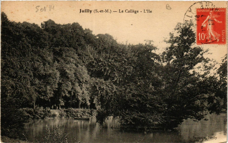 Carte postale ancienne Juilly - Le College - L'Ile à Juilly