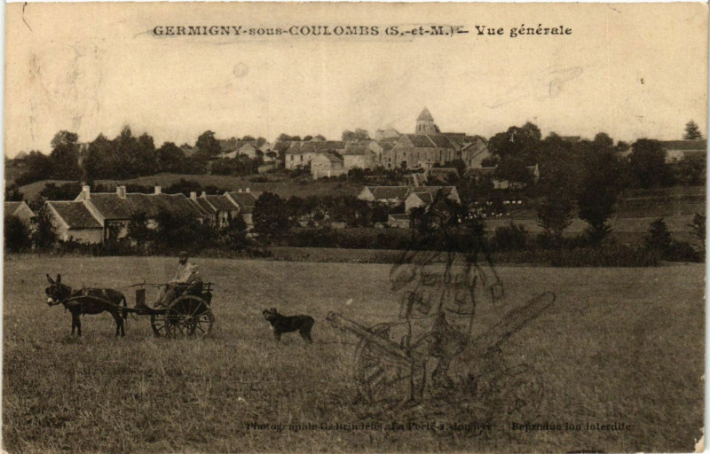 Carte postale ancienne Germigny-sous-Coulomes - Vue générale