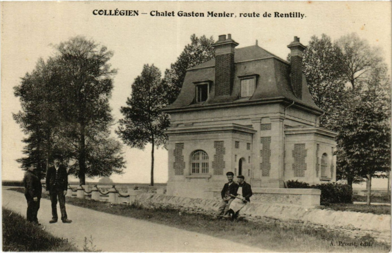 Carte postale ancienne Collégien - Chalet Gaston Menier, route de Rentilly à Bussy-Saint-Martin
