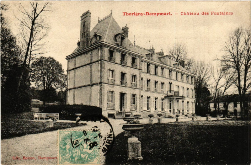 Carte postale ancienne Thorigny-Dampart - Chateau des Fontaines