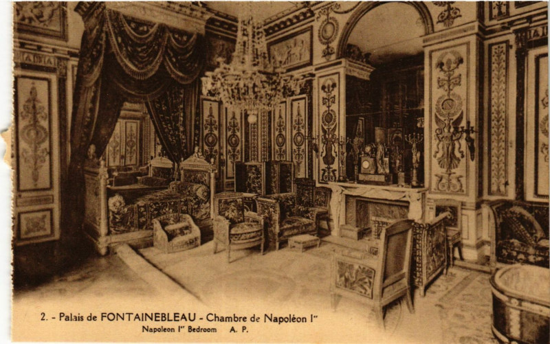 Carte postale ancienne Palais de Fontainebleau - Chambre de Napoleon Ier à Fontainebleau