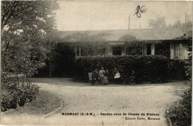 Carte postale ancienne Mormant - Rendez-vous de Chasse de Bressoy à Mormant