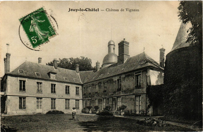 Carte postale ancienne Jouy-le-Chatel - Chateau de Vigneau à Jouy-le-Châtel