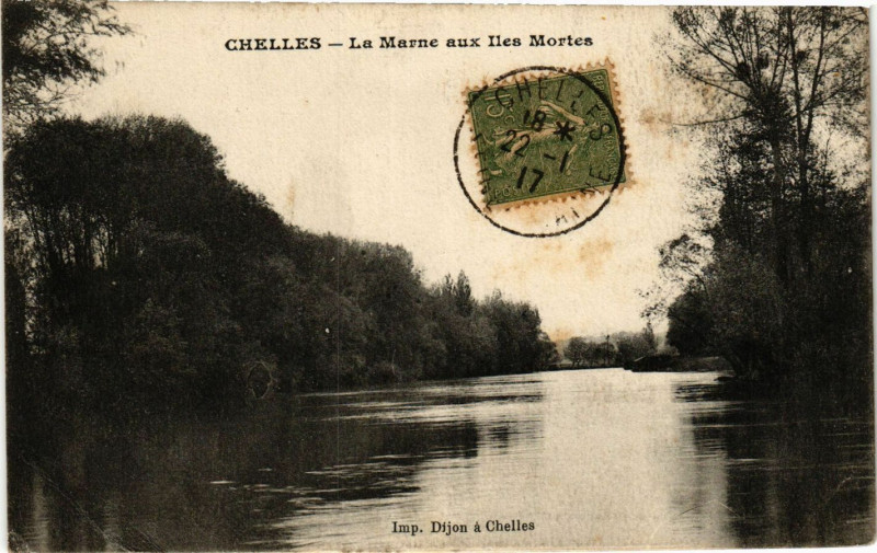 Carte postale ancienne Chelles - La Marne aux Iles Mortes à Chelles
