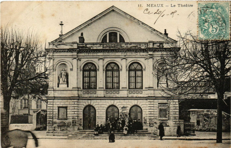 Carte postale ancienne Meaux - Le Theatre à Meaux