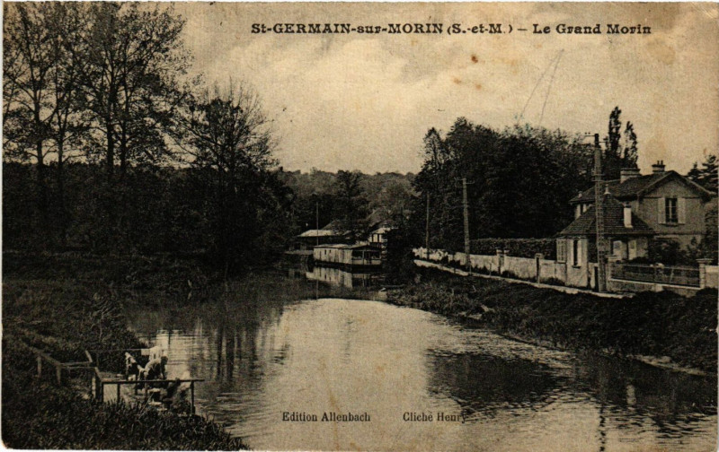 Carte postale ancienne Saint-Germain-sur-Morin - Le Grand Morin à Saint-Germain-sur-Morin
