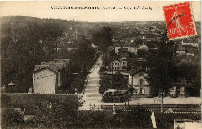 Carte postale ancienne Villiers-sur-Morin - Vue générale à Villiers-sur-Morin