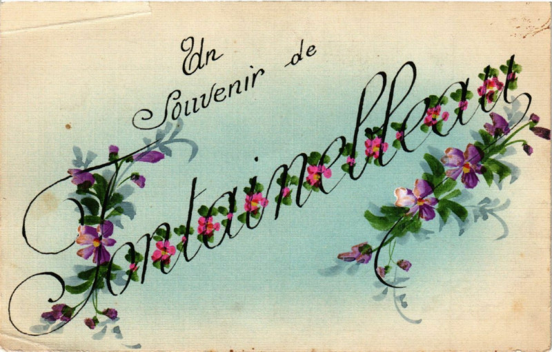 Carte postale ancienne En Souvenir de Fontainebleau à Fontainebleau