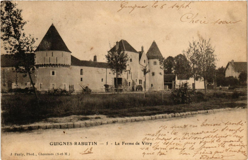 Carte postale ancienne Guignes-Rabutin - La Ferme de Vitry à Guignes