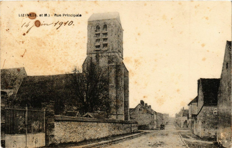Carte postale ancienne Lizine - Rue Principale