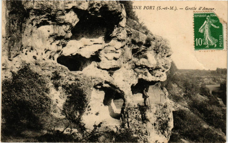 Carte postale ancienne Seine Port - Grotte d'Amour à Seine-Port