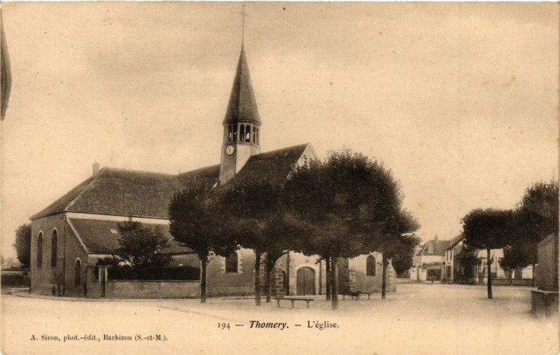 Carte postale ancienne Thomery - L'Eglise à Thomery
