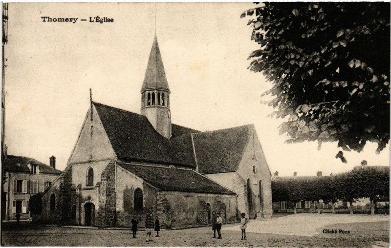 Carte postale ancienne Thomery - L'Eglise à Thomery
