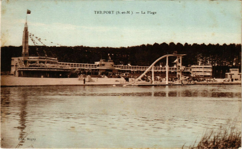 Carte postale ancienne Trilport - La Plage à Trilport
