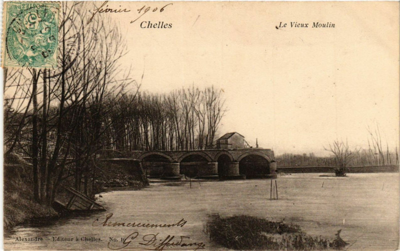 Carte postale ancienne Chelles - Le Vieux Moulin à Chelles