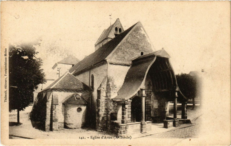 Carte postale ancienne Eglise d'Avon (X. Siecle) à Avon