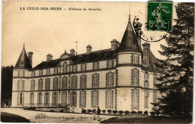 Carte postale ancienne La Celle-sur-Seine - Chateau de Graville