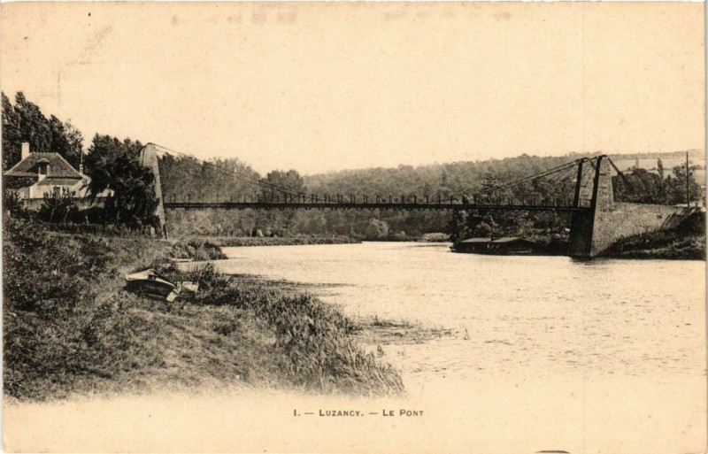 Carte postale ancienne Luzancy - Le Pont à Luzancy