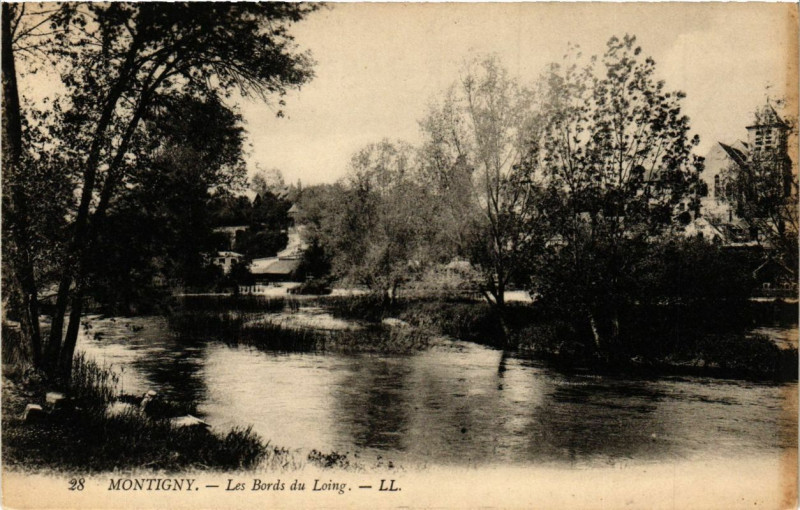 Carte postale ancienne Montigny - Les Bords du Loing