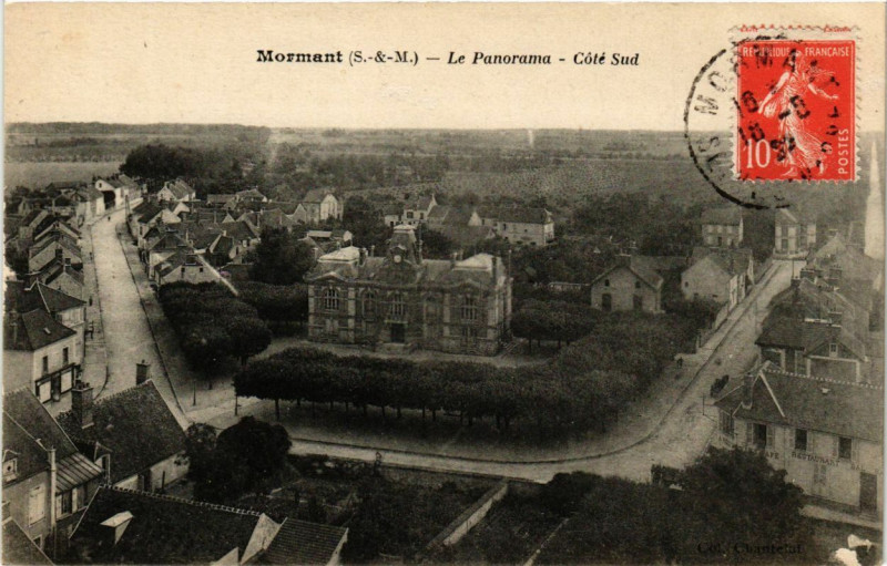 Carte postale ancienne Mormant - Le Panorama - Cote Sud à Mormant