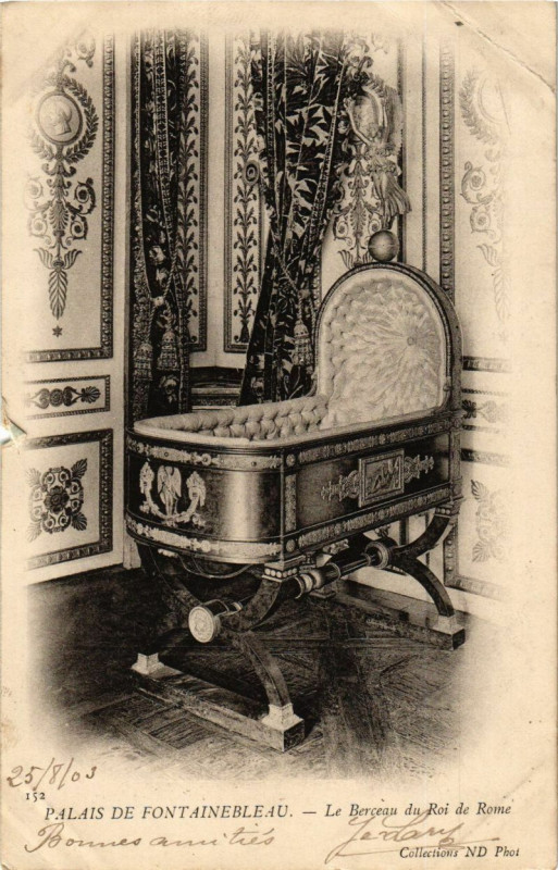 Carte postale ancienne Palais de Fontainebleau - Le Berceau du Roi de Rome à Fontainebleau