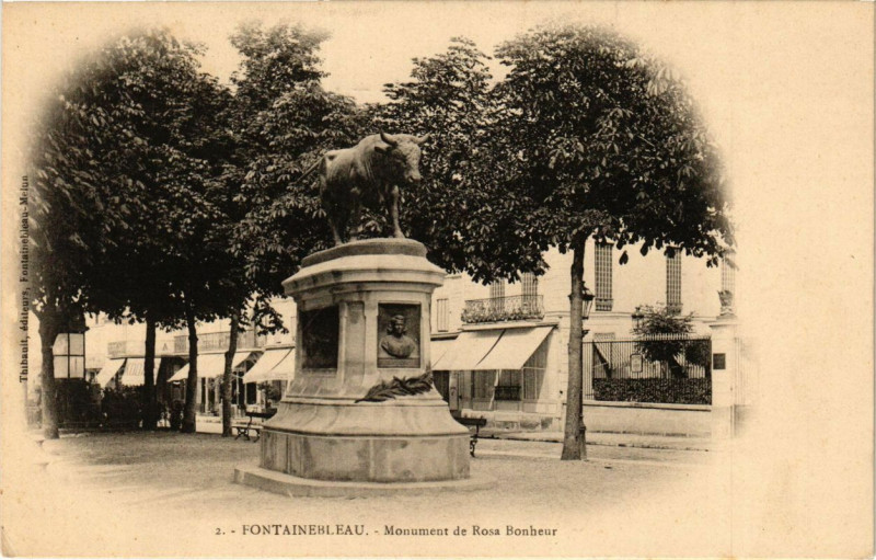 Carte postale ancienne Fontainebleau - Monument de Rosa Bonheur à Fontainebleau