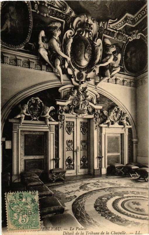 Carte postale ancienne Fontainebleau - Le Palais - Detail de la Tribune de la Chapelle à Fontainebleau